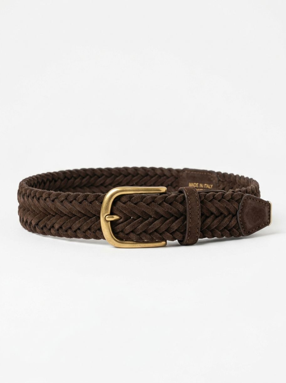 Braided Italian Suede Belt