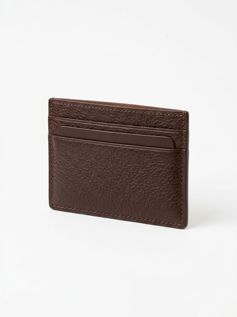 Grained Calfskin Card Holder