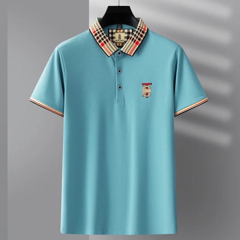 Sleek & Sophisticated Men’s Modern Textured Polo T-Shirt