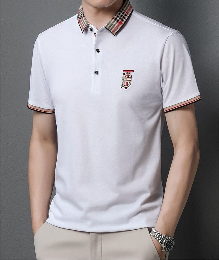 Sleek & Sophisticated Men’s Modern Textured Polo T-Shirt