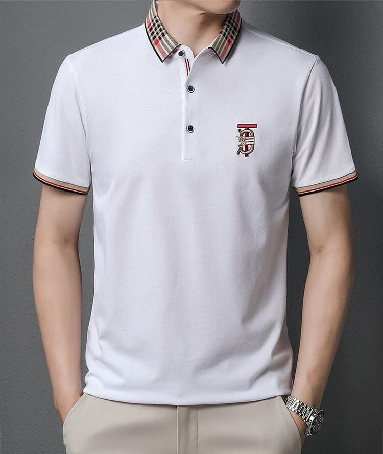 Sleek & Sophisticated Men’s Modern Textured Polo T-Shirt